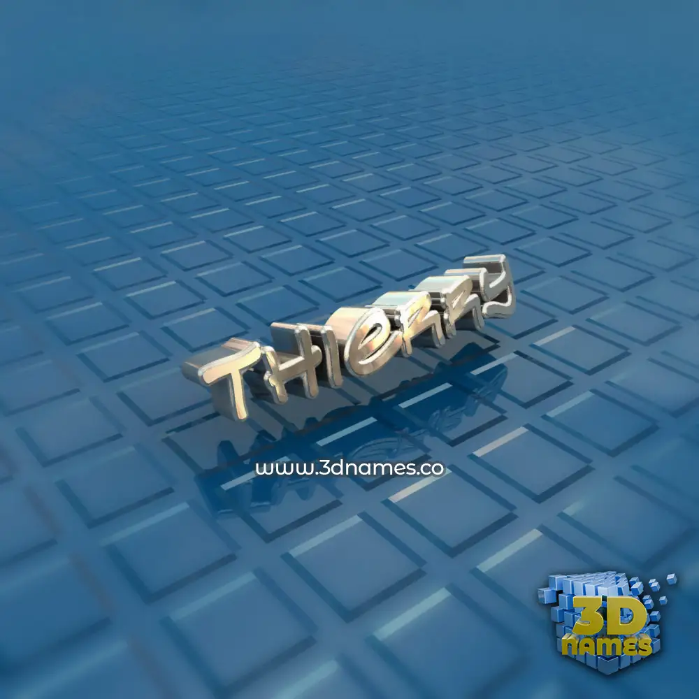 thierry in Blue Bling style - 3D name wallpaper