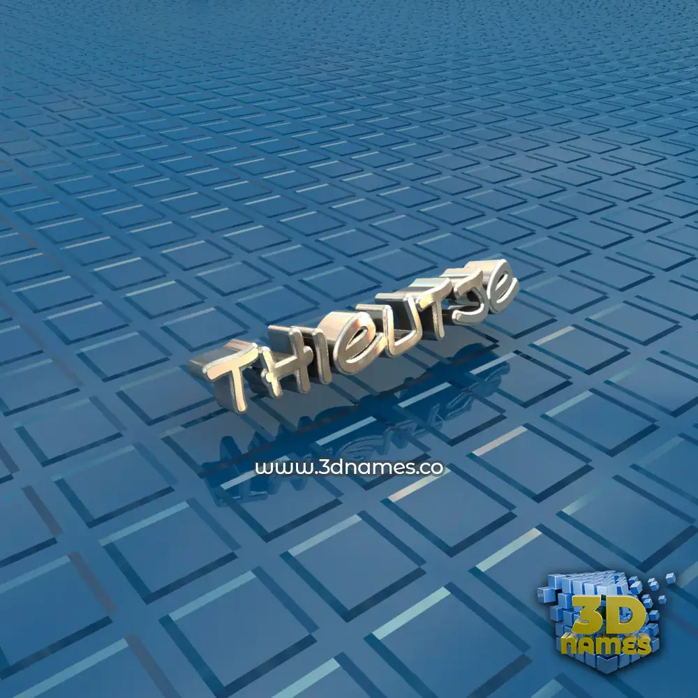 thieutje in Blue Bling style - 3D name wallpaper