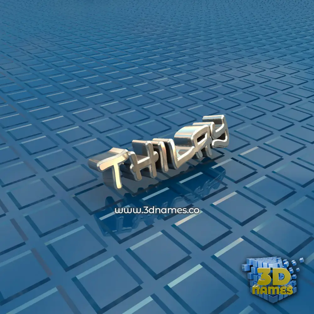 thilay in Blue Bling style - 3D name wallpaper