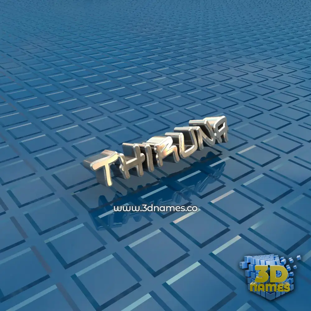 thiruna in Blue Bling style - 3D name wallpaper