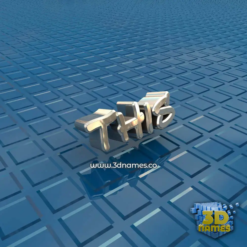this in Blue Bling style - 3D name wallpaper