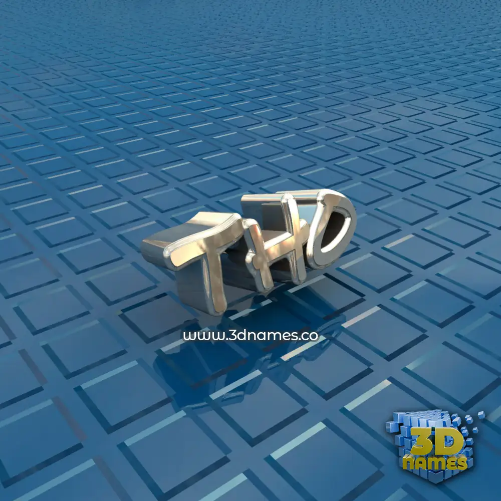 tho in Blue Bling style - 3D name wallpaper