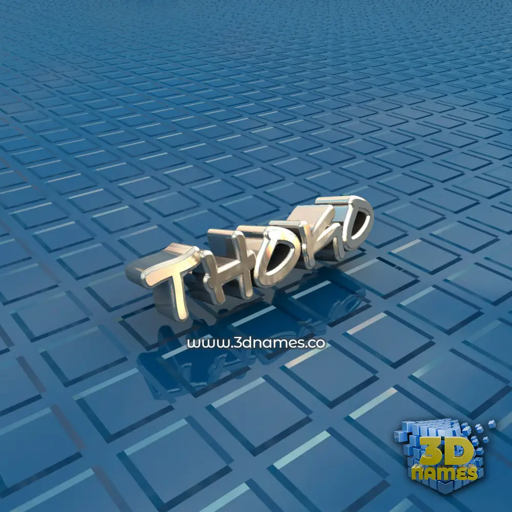 thoko in Blue Bling style - 3D name wallpaper