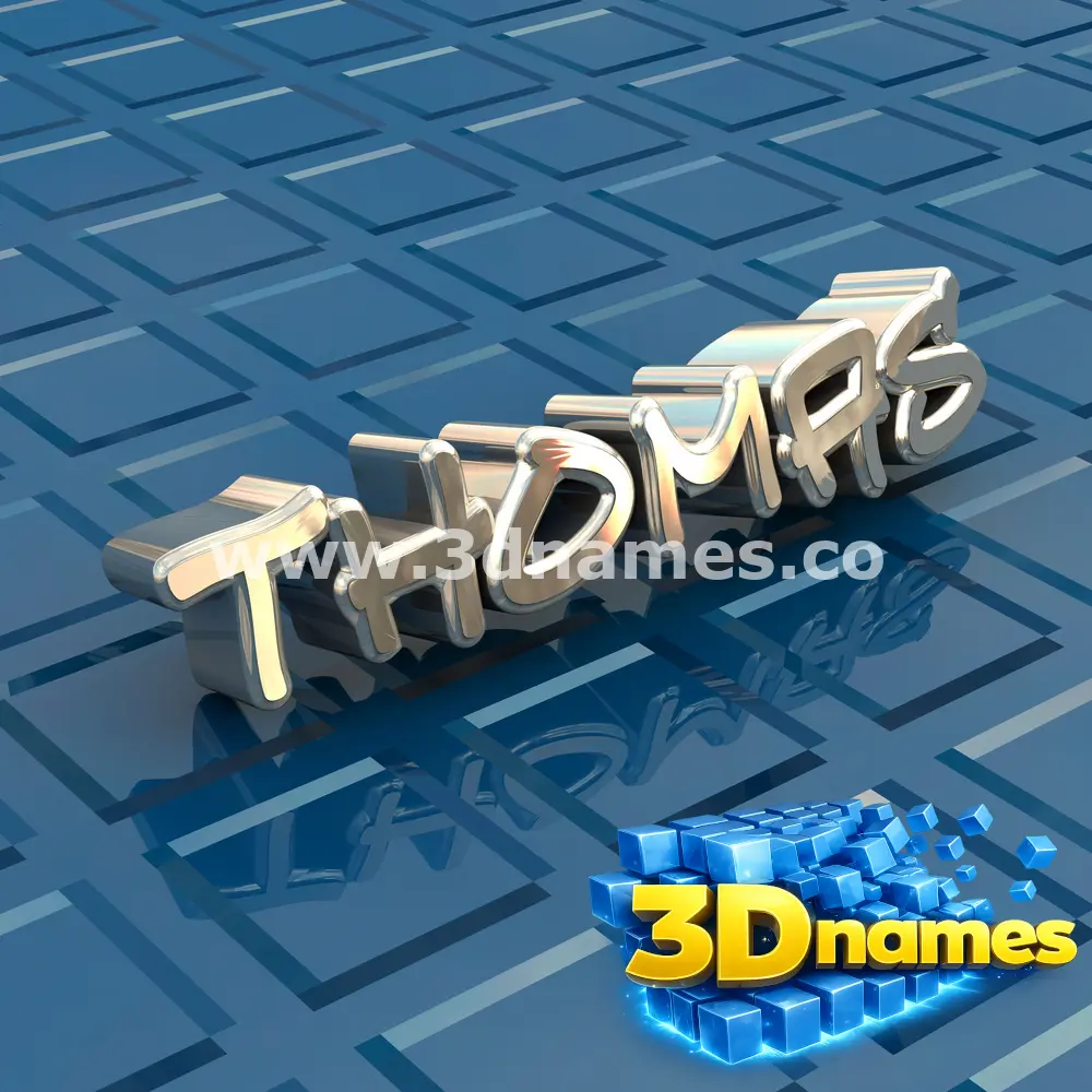 thomas in Blue Bling style - 3D name wallpaper