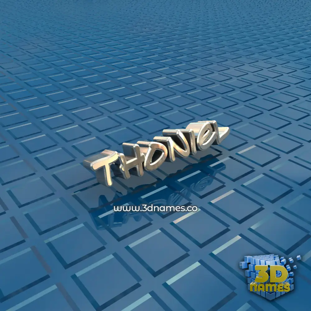 thoniel in Blue Bling style - 3D name wallpaper