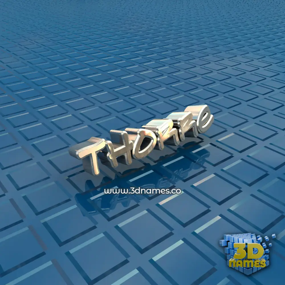 thorre in Blue Bling style - 3D name wallpaper