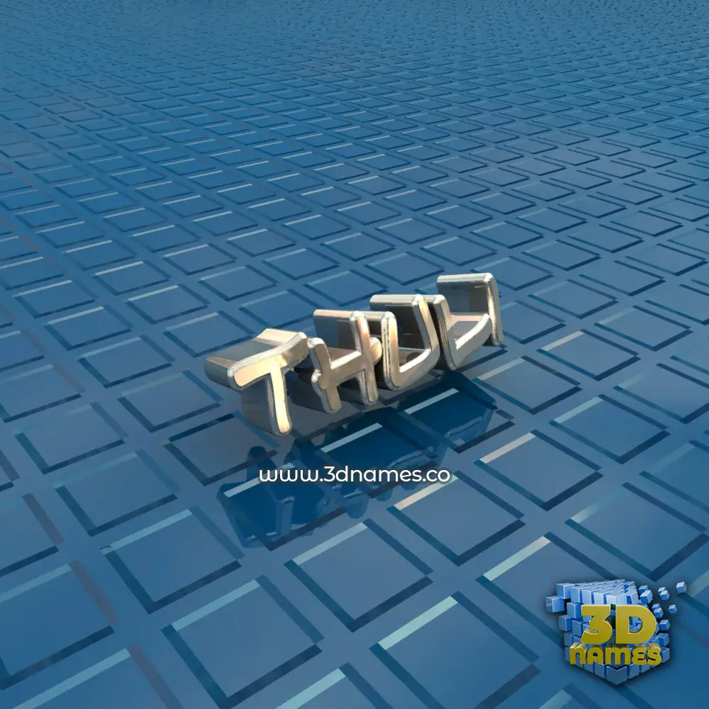 thuli in Blue Bling style - 3D name wallpaper