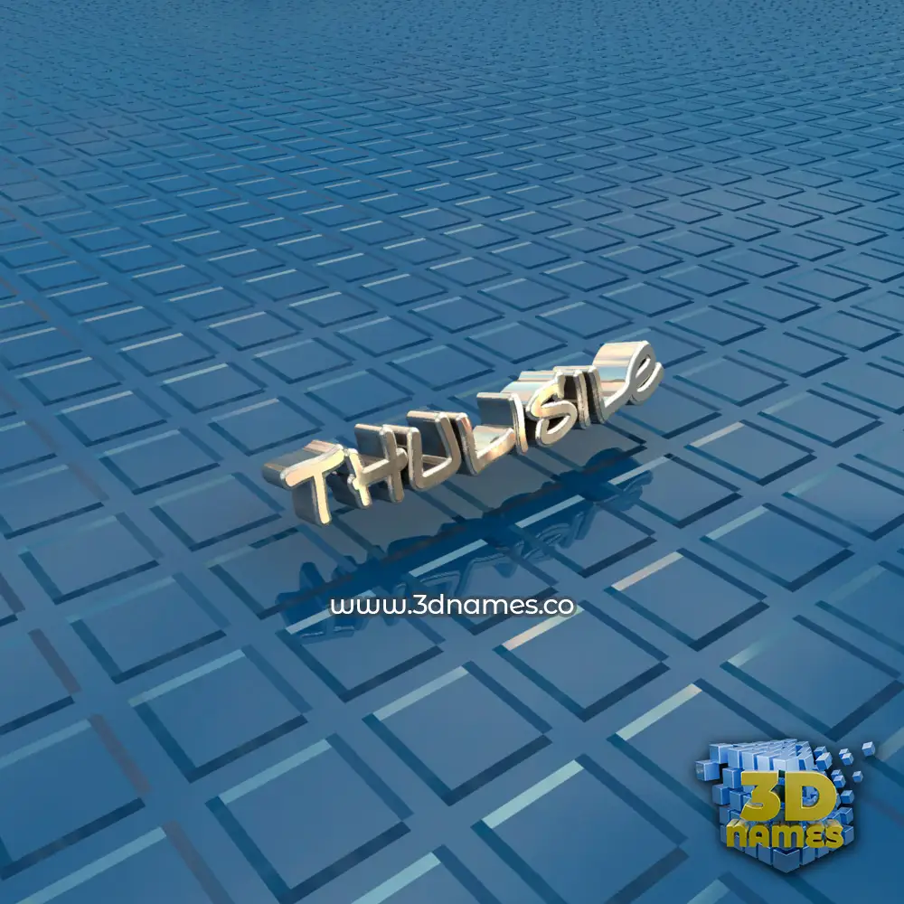 thulisile in Blue Bling style - 3D name wallpaper