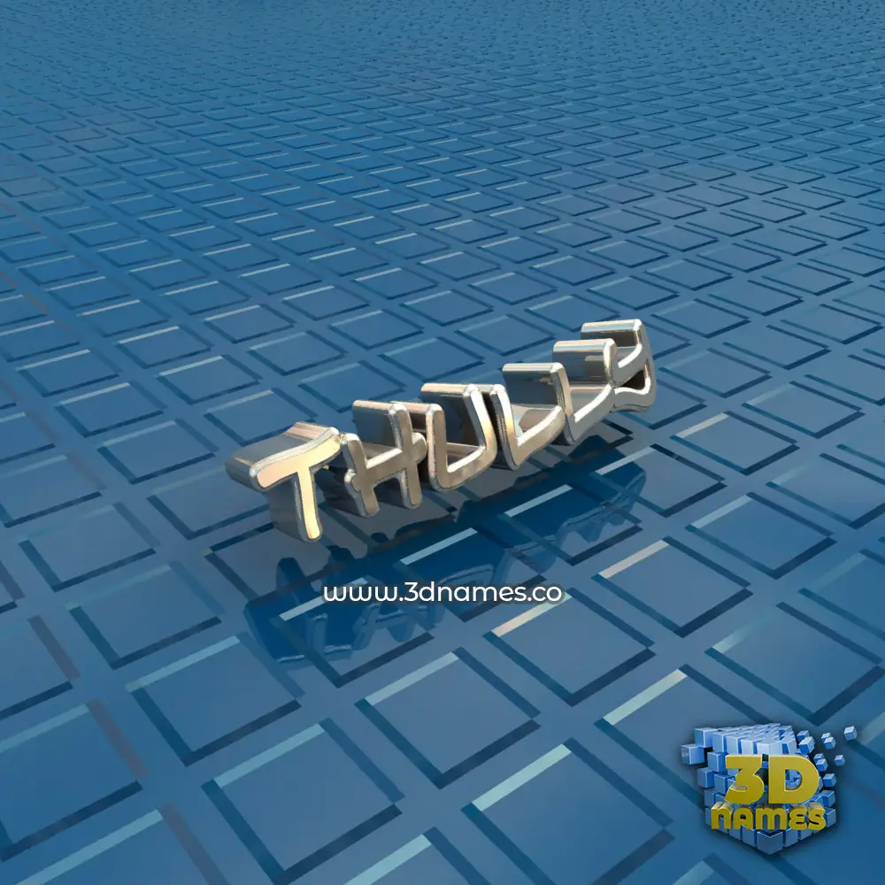 thully in Blue Bling style - 3D name wallpaper