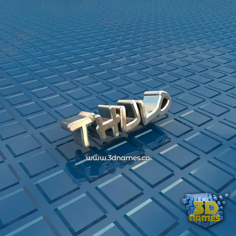 thulo in Blue Bling style - 3D name wallpaper