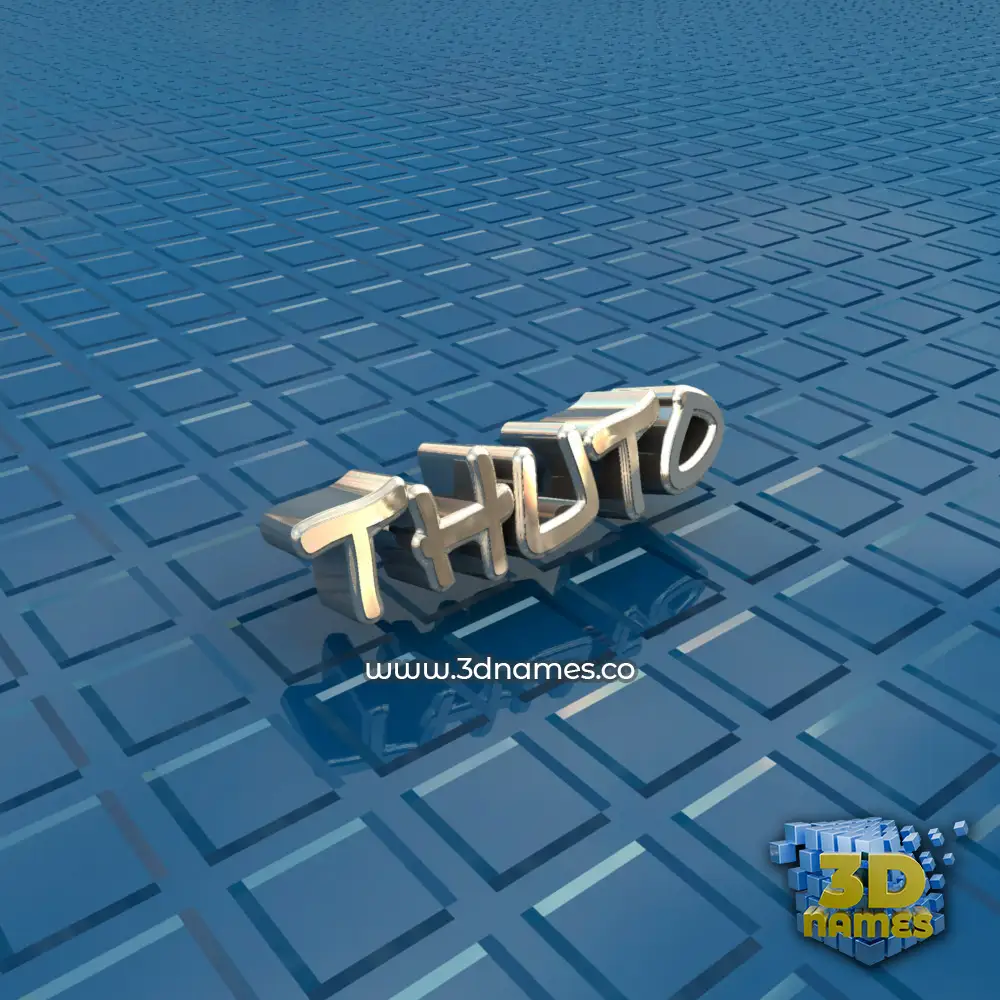 thuto in Blue Bling style - 3D name wallpaper