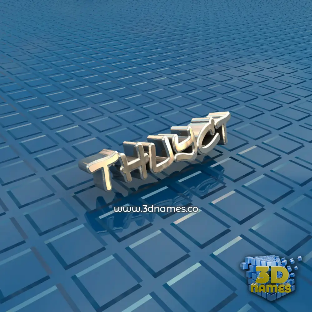 thuyct in Blue Bling style - 3D name wallpaper