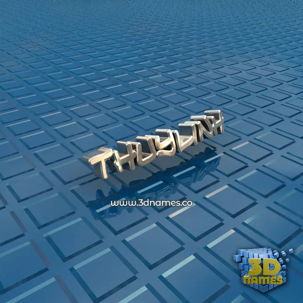 thuylinh in Blue Bling style - 3D name wallpaper