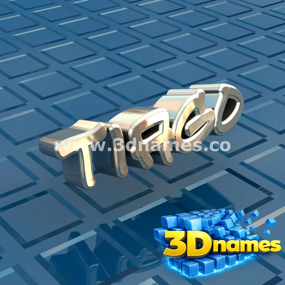 tiago in Blue Bling style - 3D name wallpaper