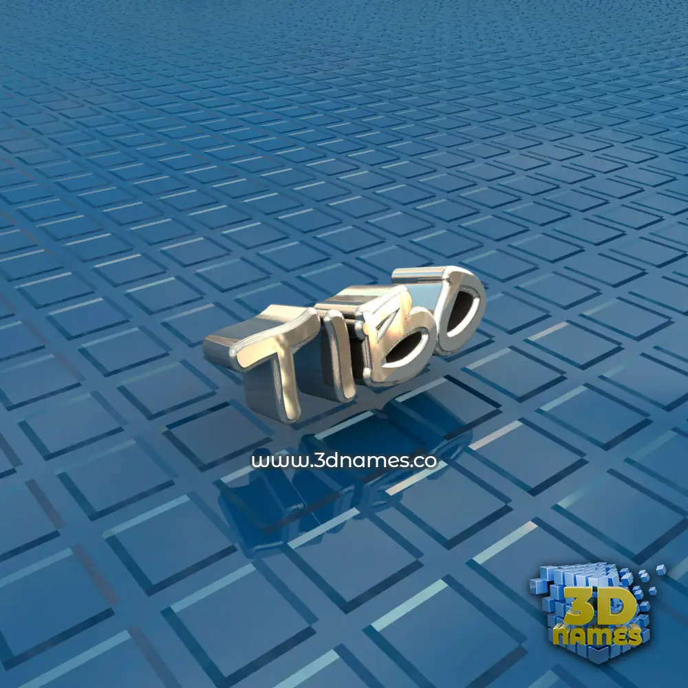 tibo in Blue Bling style - 3D name wallpaper