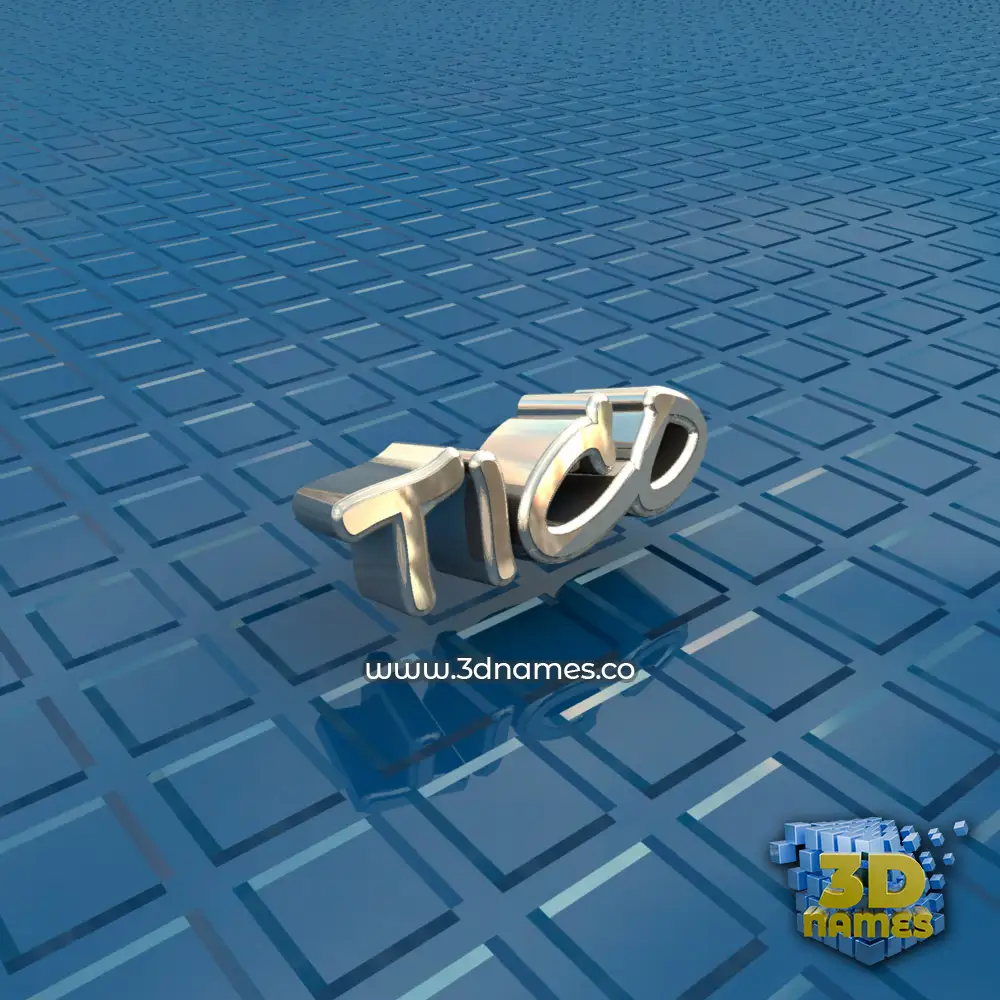 tico in Blue Bling style - 3D name wallpaper