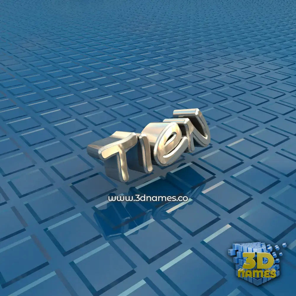 tien in Blue Bling style - 3D name wallpaper