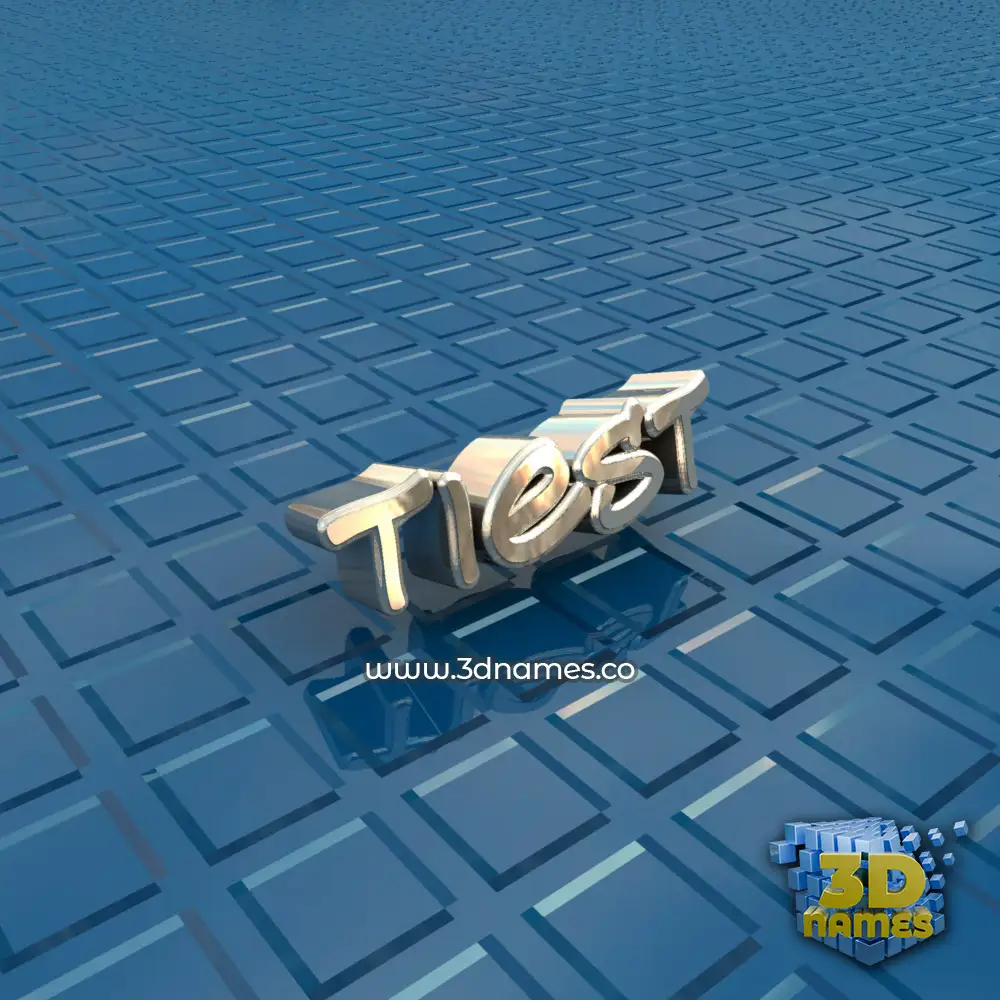 tiest in Blue Bling style - 3D name wallpaper