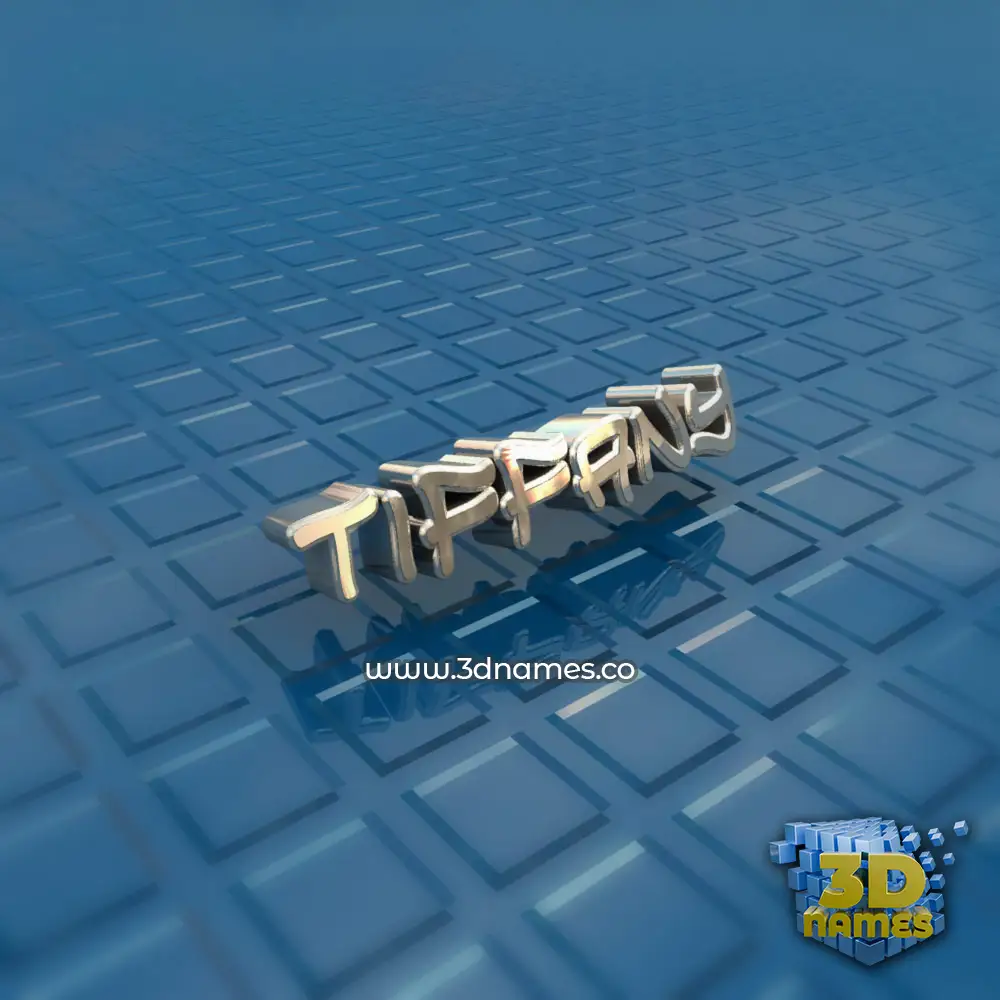 tiffany in Blue Bling style - 3D name wallpaper