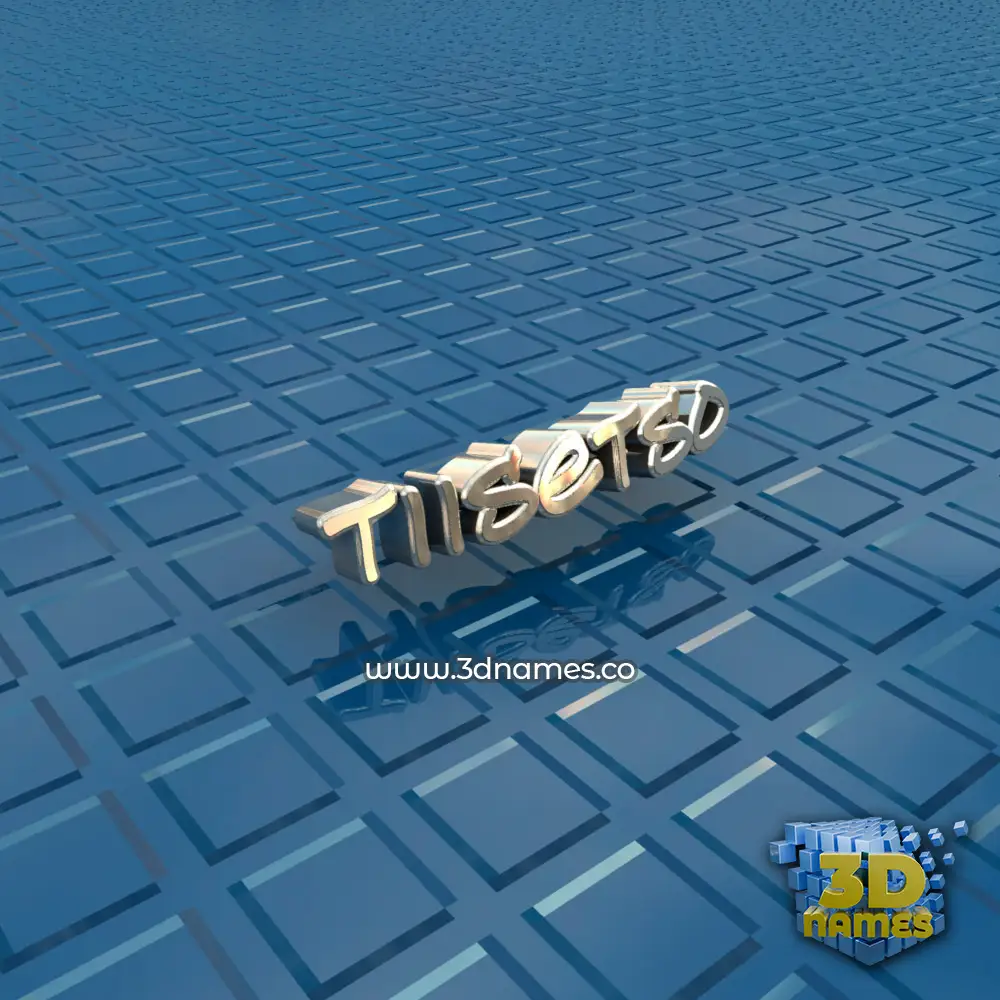 tiisetso in Blue Bling style - 3D name wallpaper