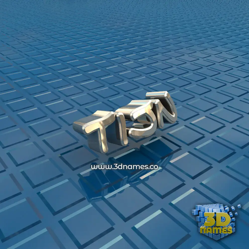 tijn in Blue Bling style - 3D name wallpaper