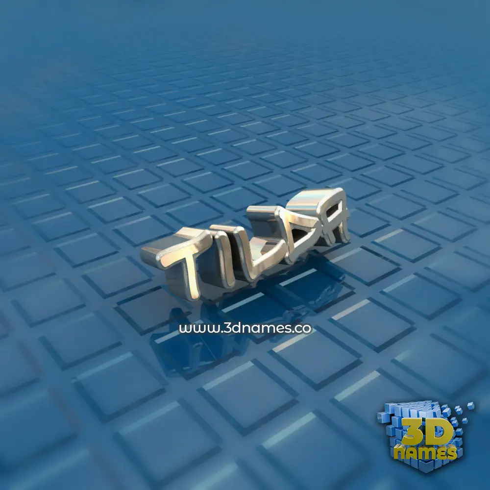 tilda in Blue Bling style - 3D name wallpaper
