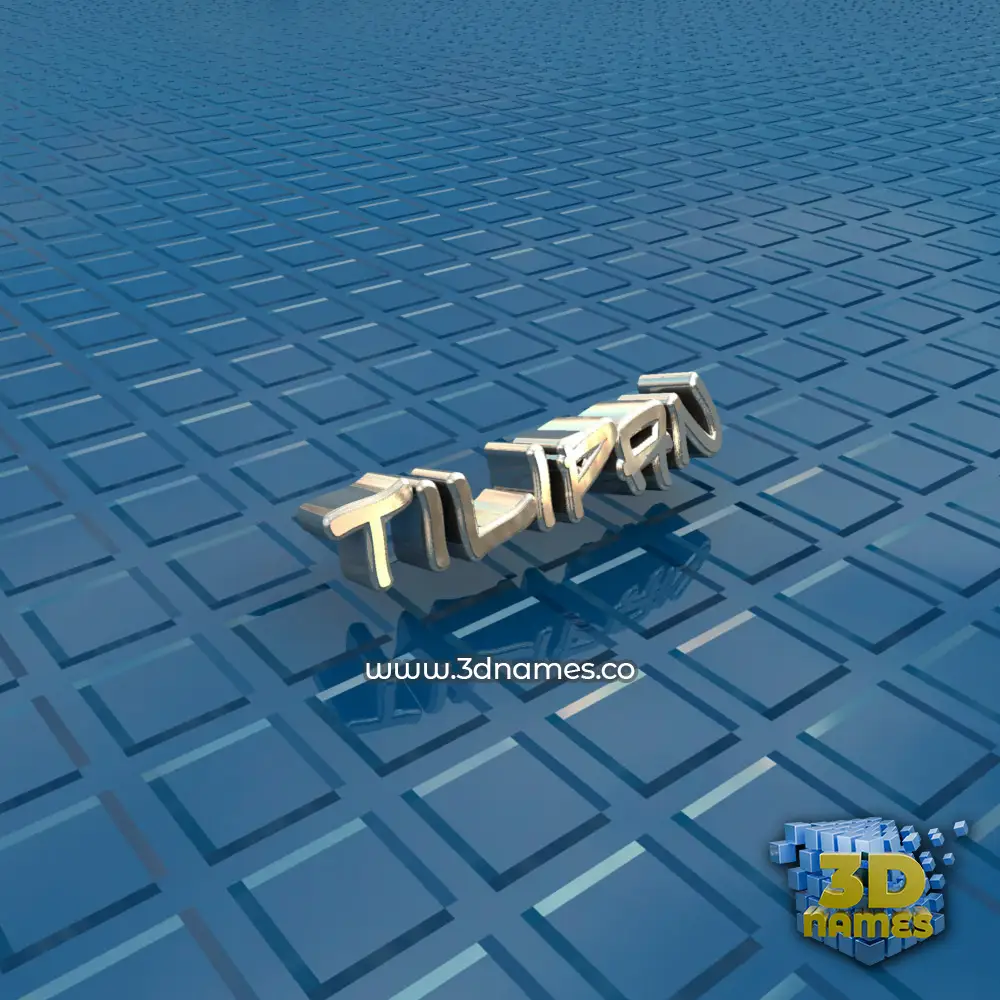 tilipan in Blue Bling style - 3D name wallpaper