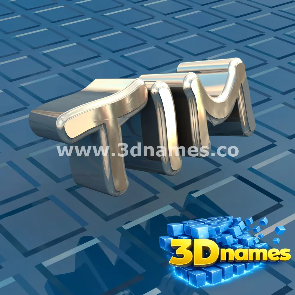 tim in Blue Bling style - 3D name wallpaper