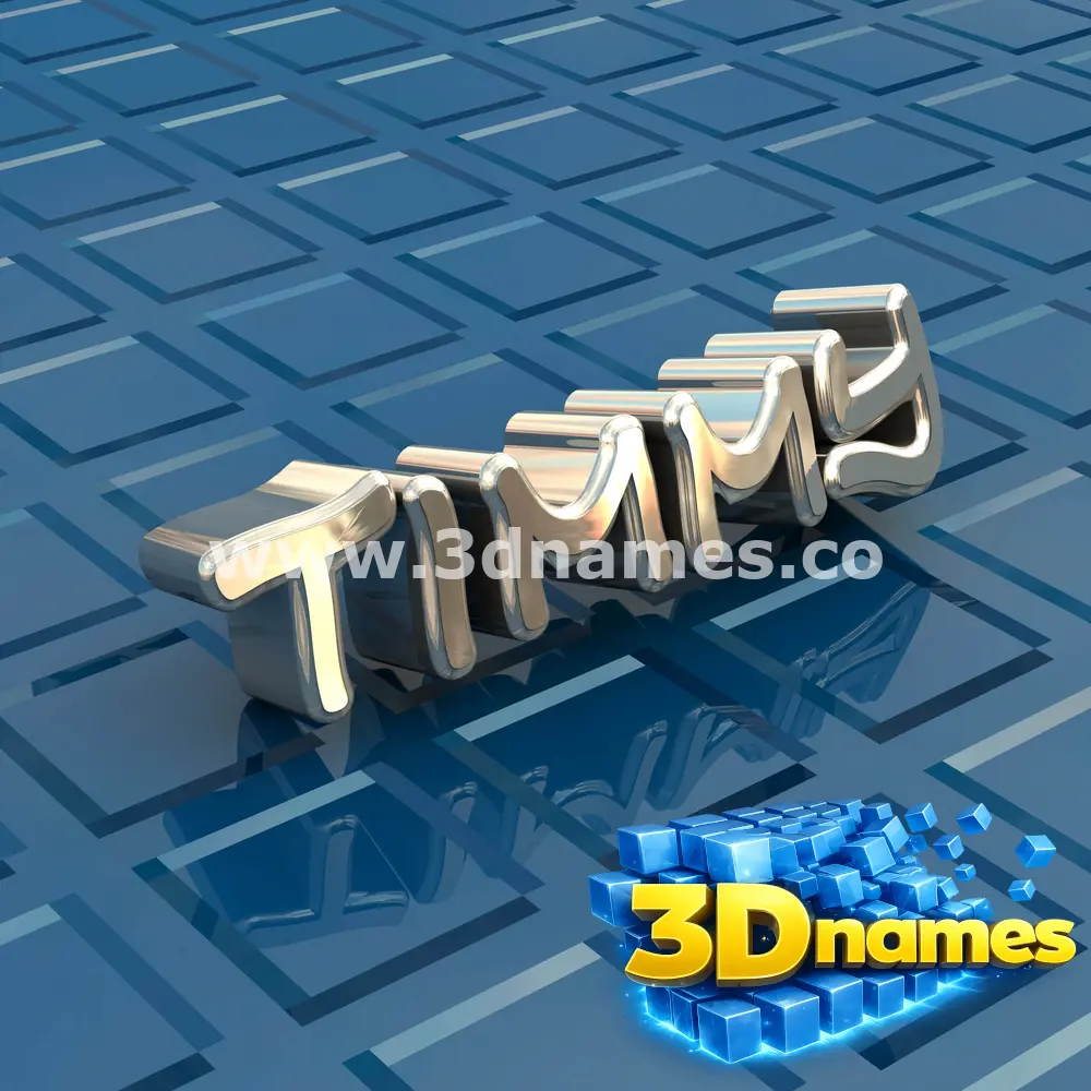 timmy in Blue Bling style - 3D name wallpaper