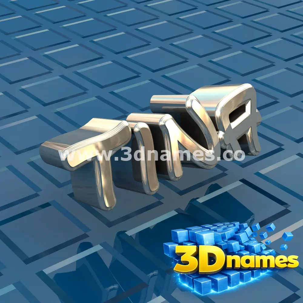 tina in Blue Bling style - 3D name wallpaper
