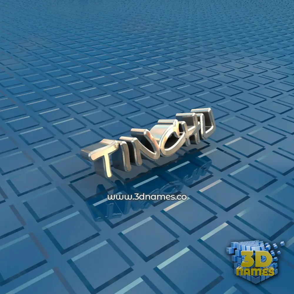 tinchu in Blue Bling style - 3D name wallpaper
