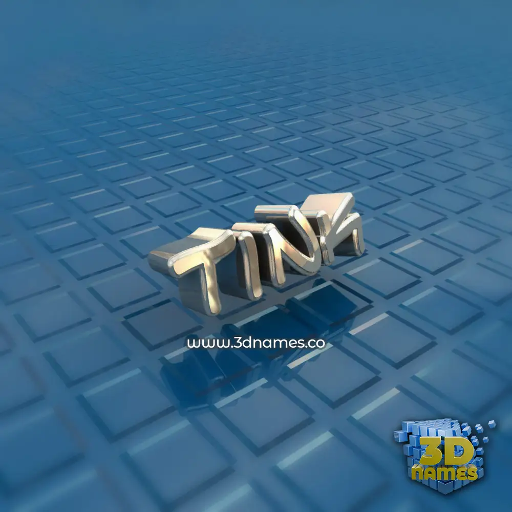 tink in Blue Bling style - 3D name wallpaper