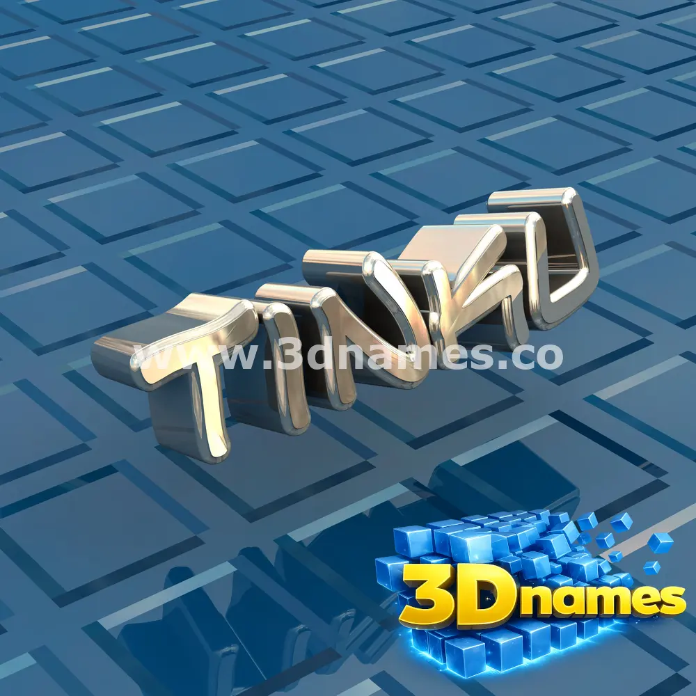 tinku in Blue Bling style - 3D name wallpaper