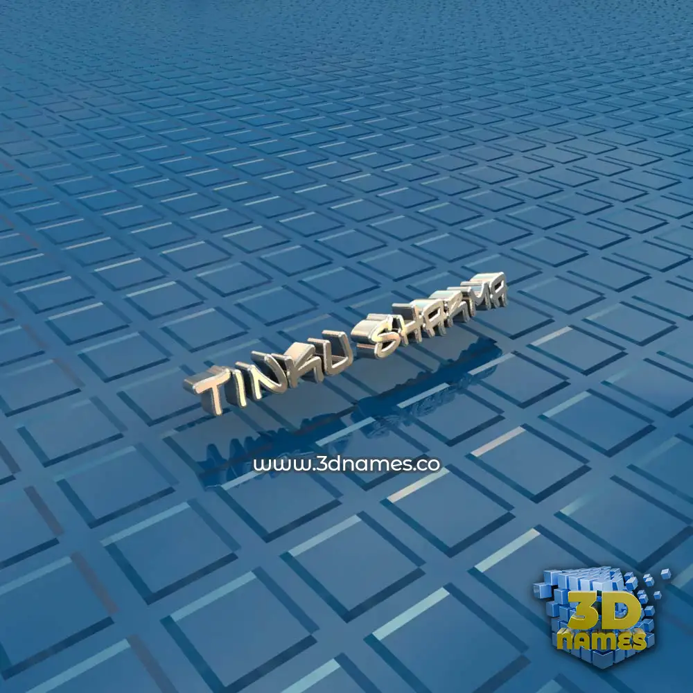 tinku sharma in Blue Bling style - 3D name wallpaper