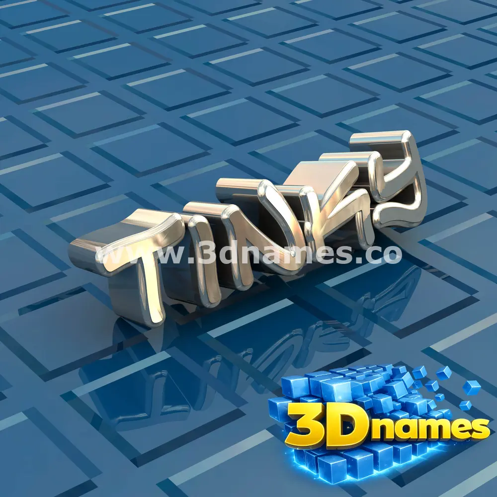 tinky in Blue Bling style - 3D name wallpaper