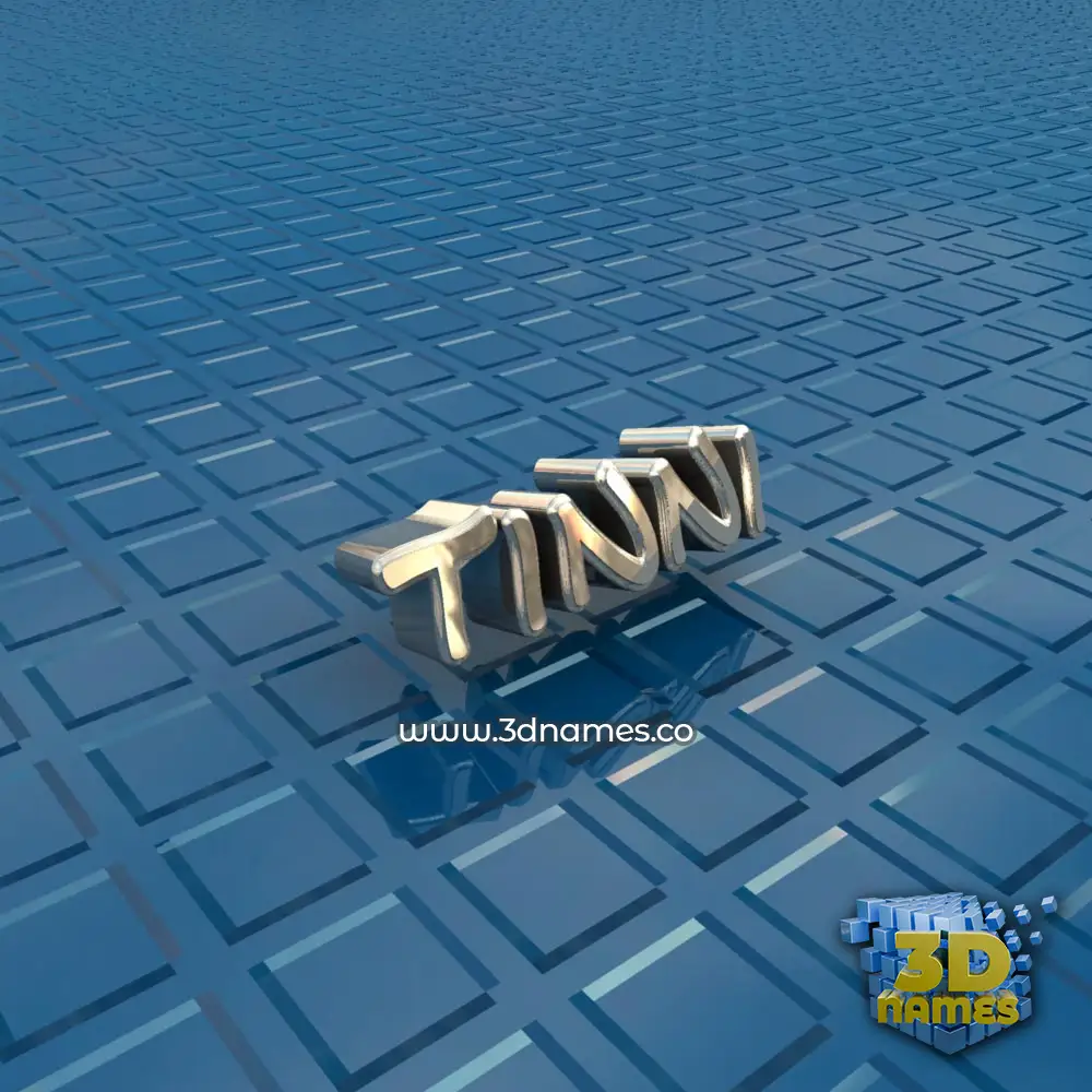 tinni in Blue Bling style - 3D name wallpaper