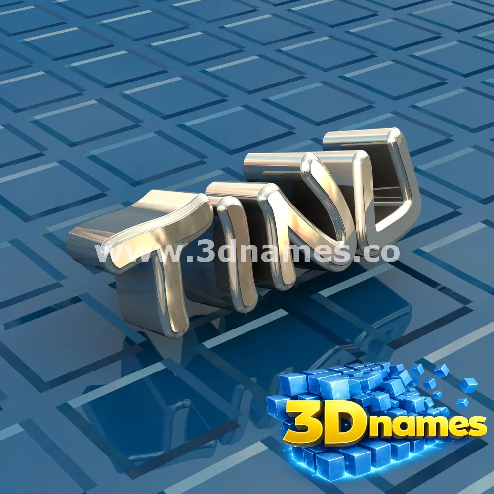 tinu in Blue Bling style - 3D name wallpaper