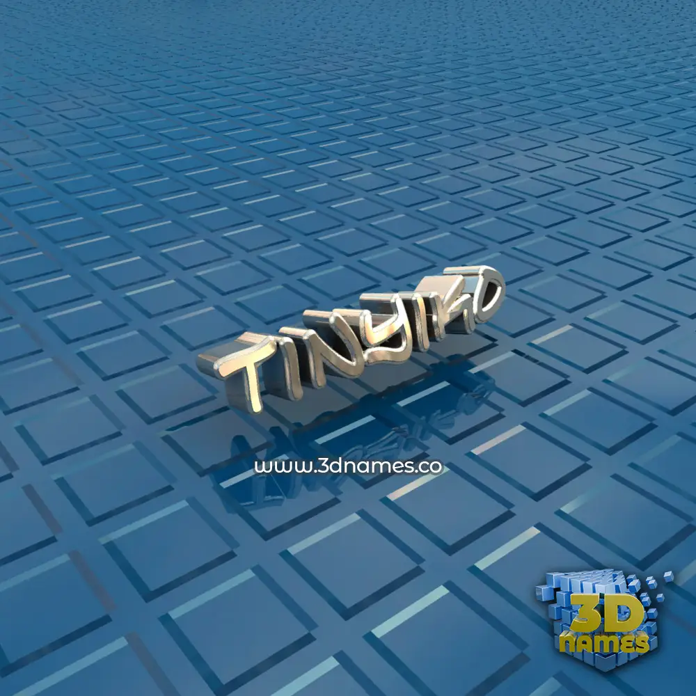 tinyiko in Blue Bling style - 3D name wallpaper