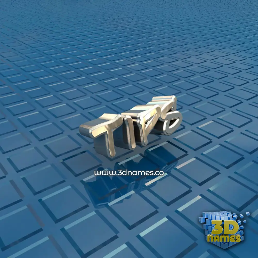 tips in Blue Bling style - 3D name wallpaper