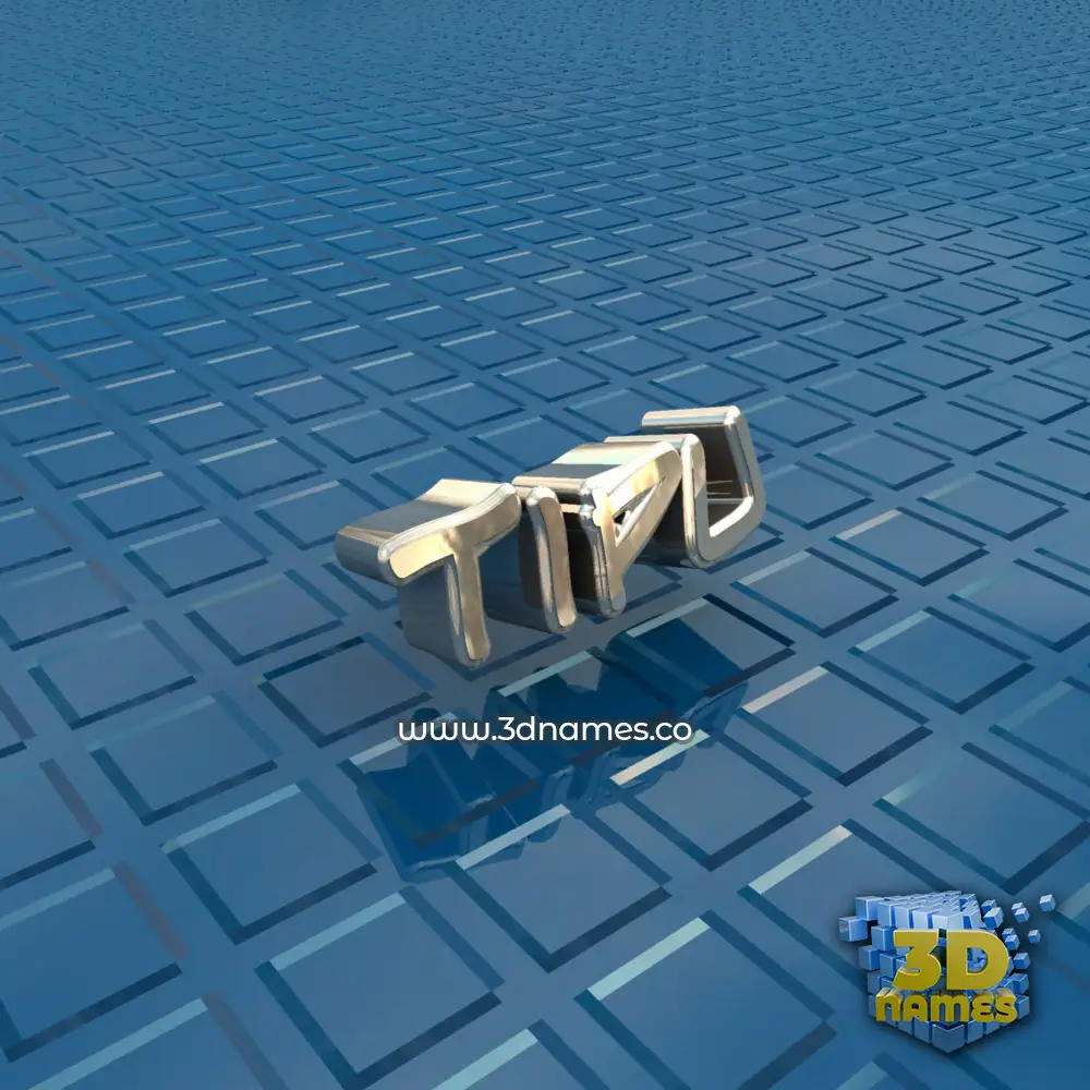 tipu in Blue Bling style - 3D name wallpaper