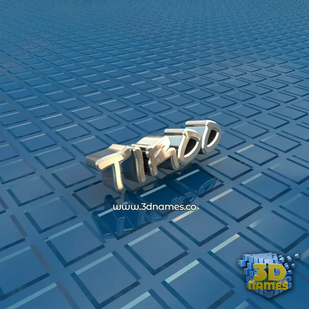 tiroo in Blue Bling style - 3D name wallpaper