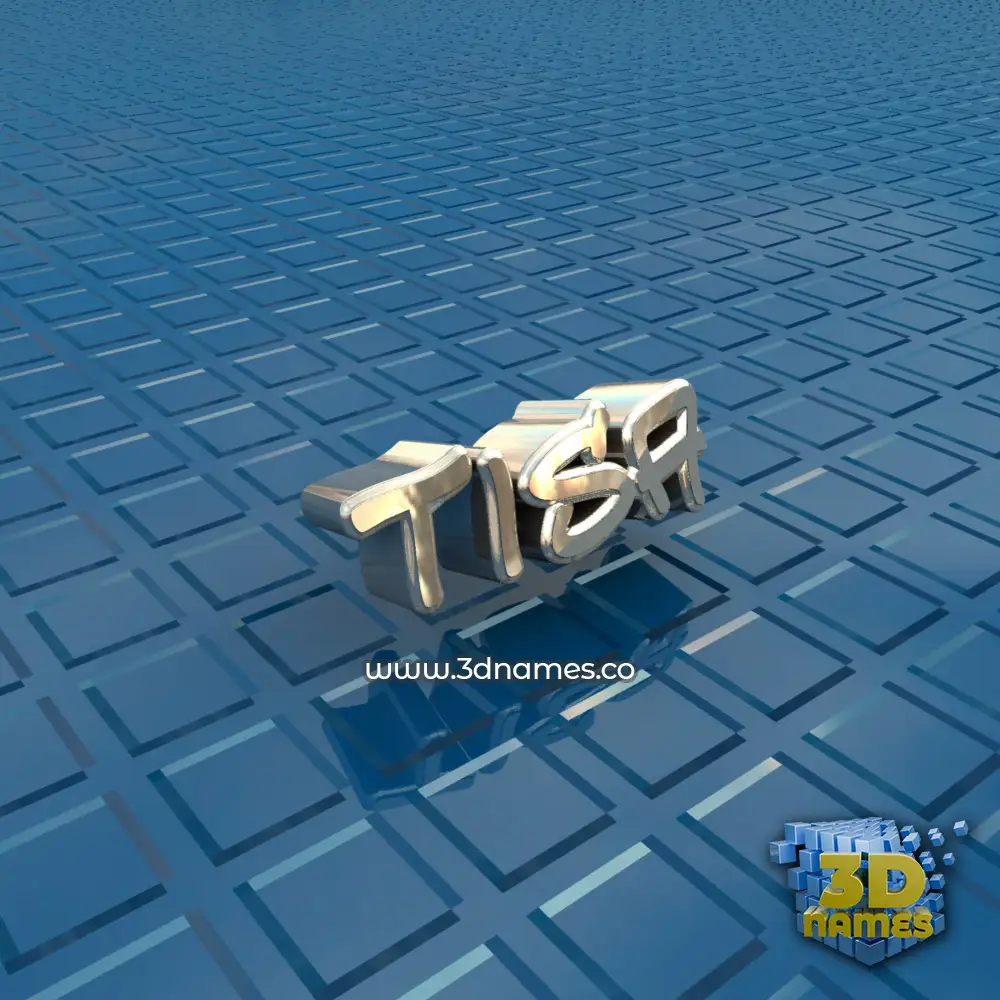 tisa in Blue Bling style - 3D name wallpaper