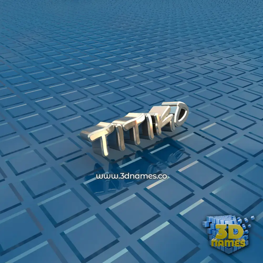 titiko in Blue Bling style - 3D name wallpaper