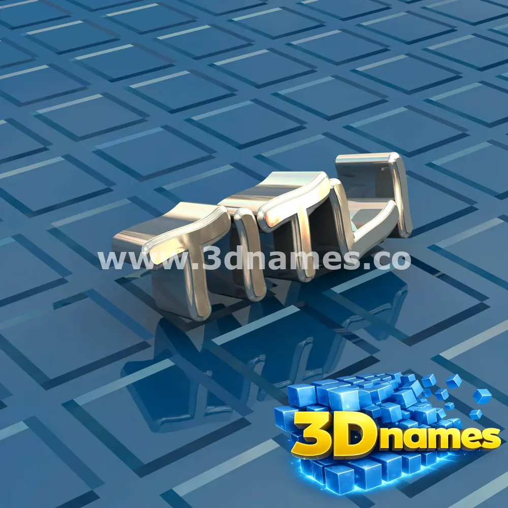 titli in Blue Bling style - 3D name wallpaper