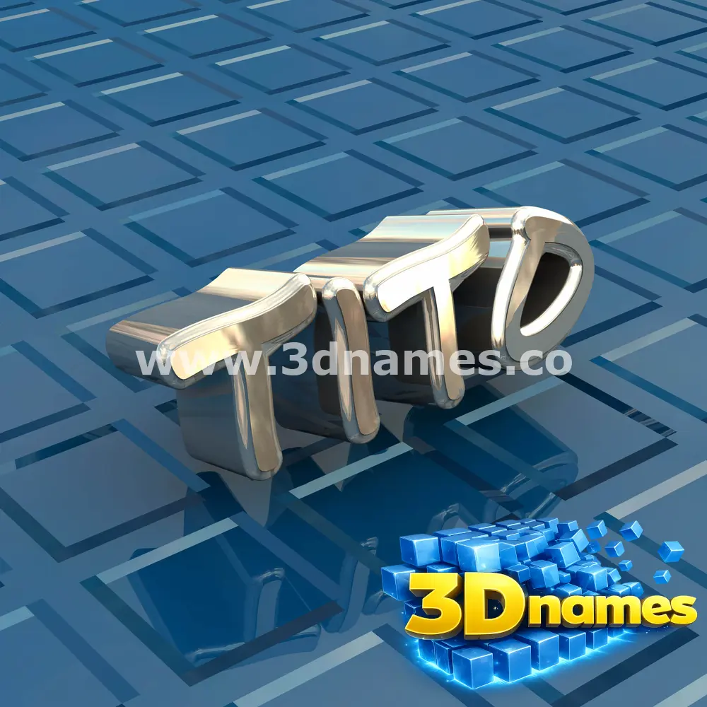 tito in Blue Bling style - 3D name wallpaper