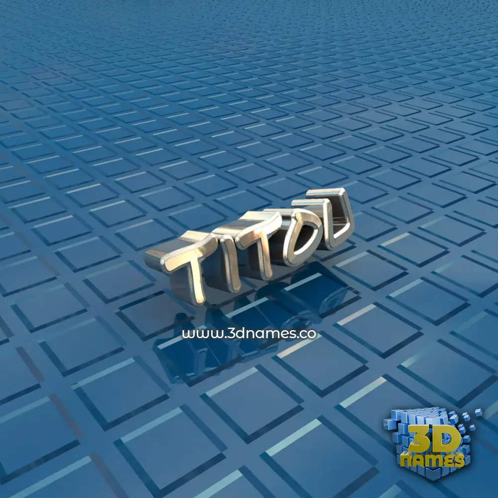 titou in Blue Bling style - 3D name wallpaper
