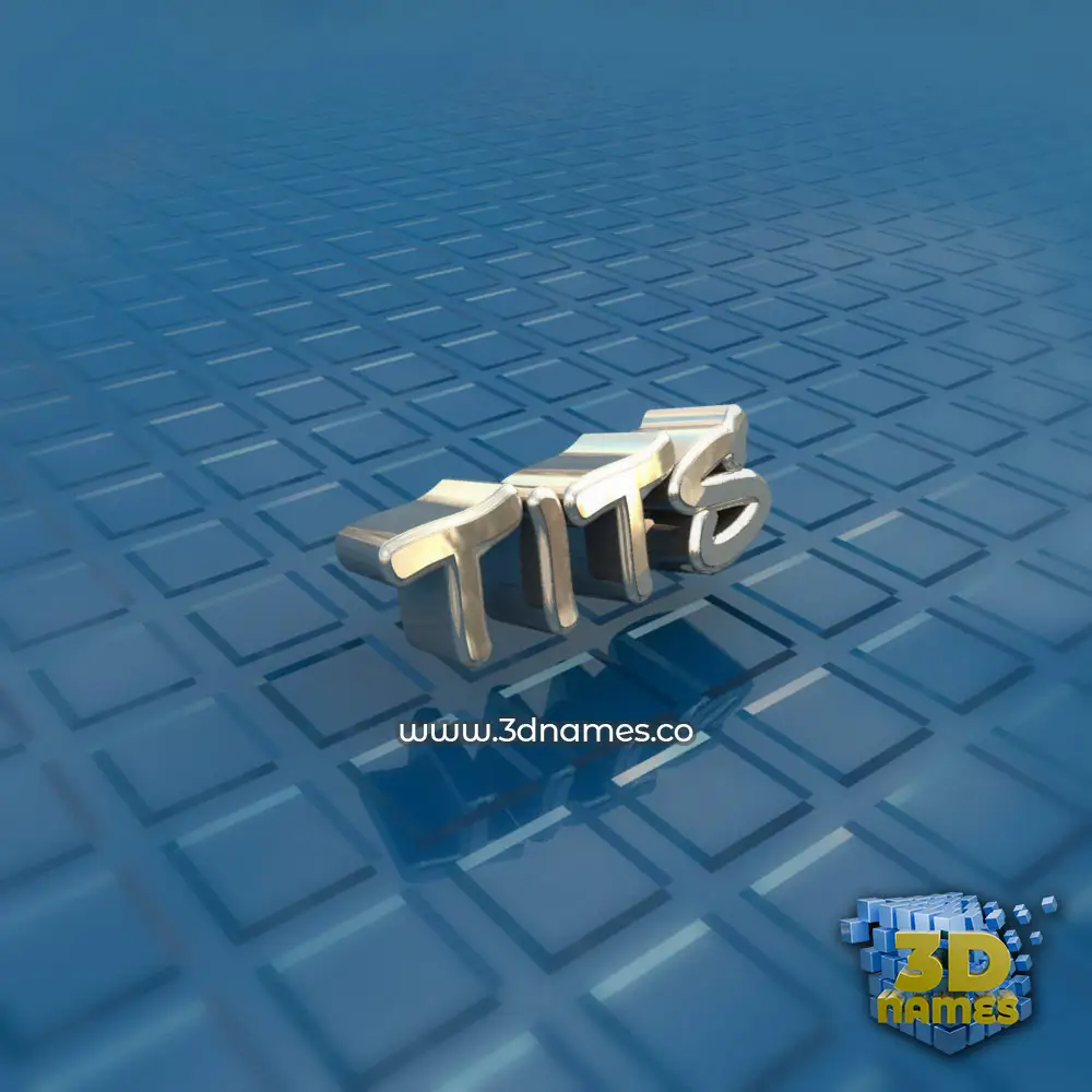 tits in Blue Bling style - 3D name wallpaper