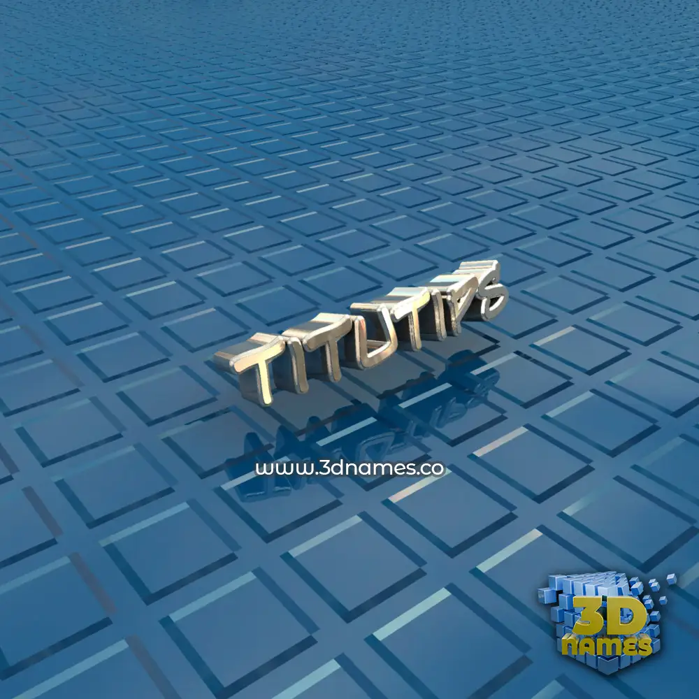 titutips in Blue Bling style - 3D name wallpaper