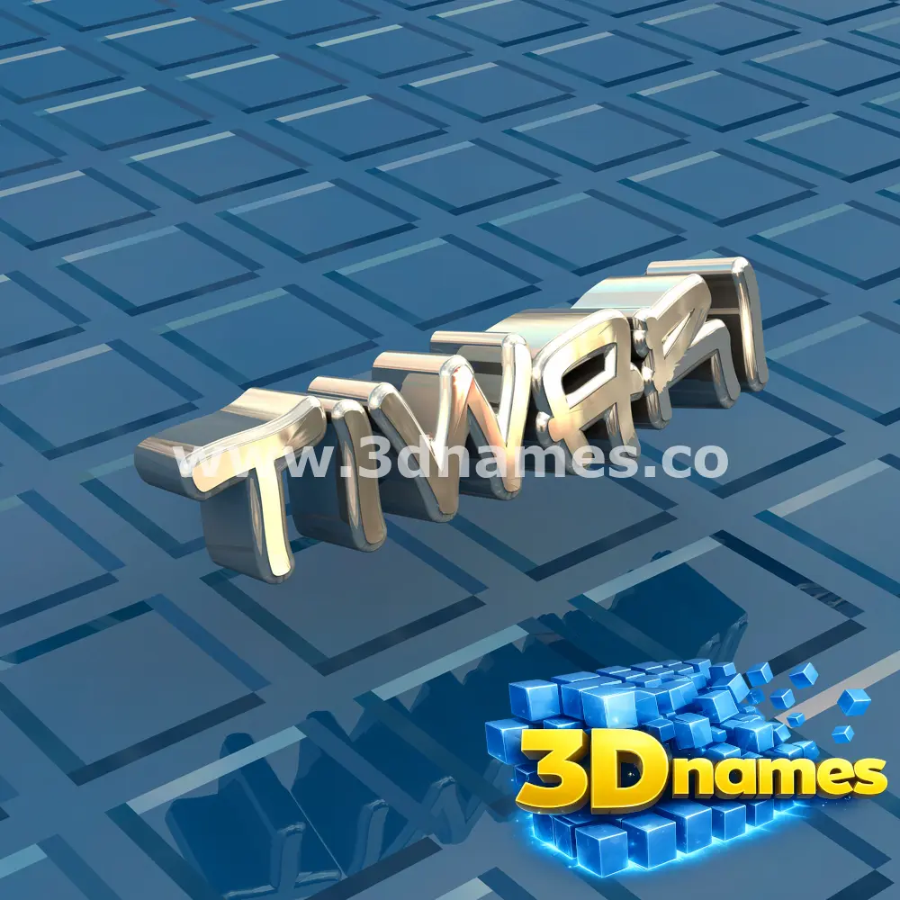 tiwari in Blue Bling style - 3D name wallpaper
