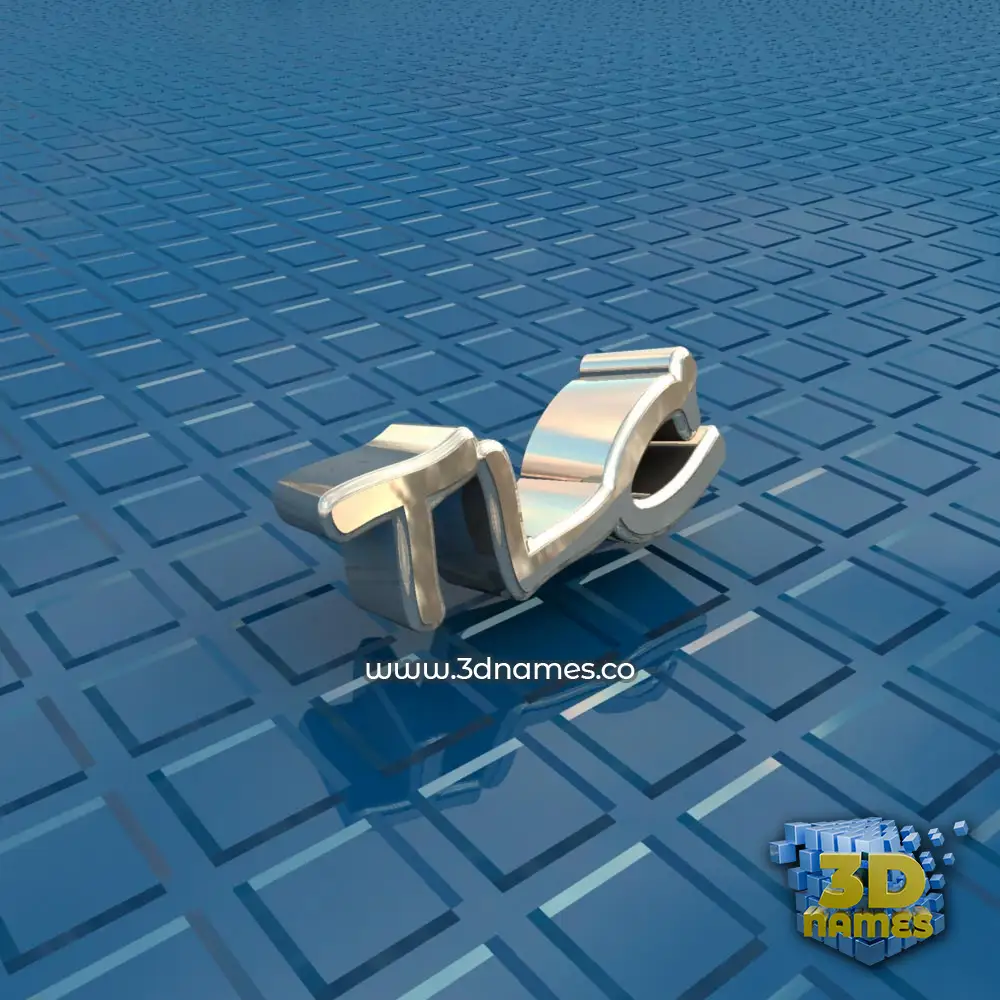 tlc in Blue Bling style - 3D name wallpaper